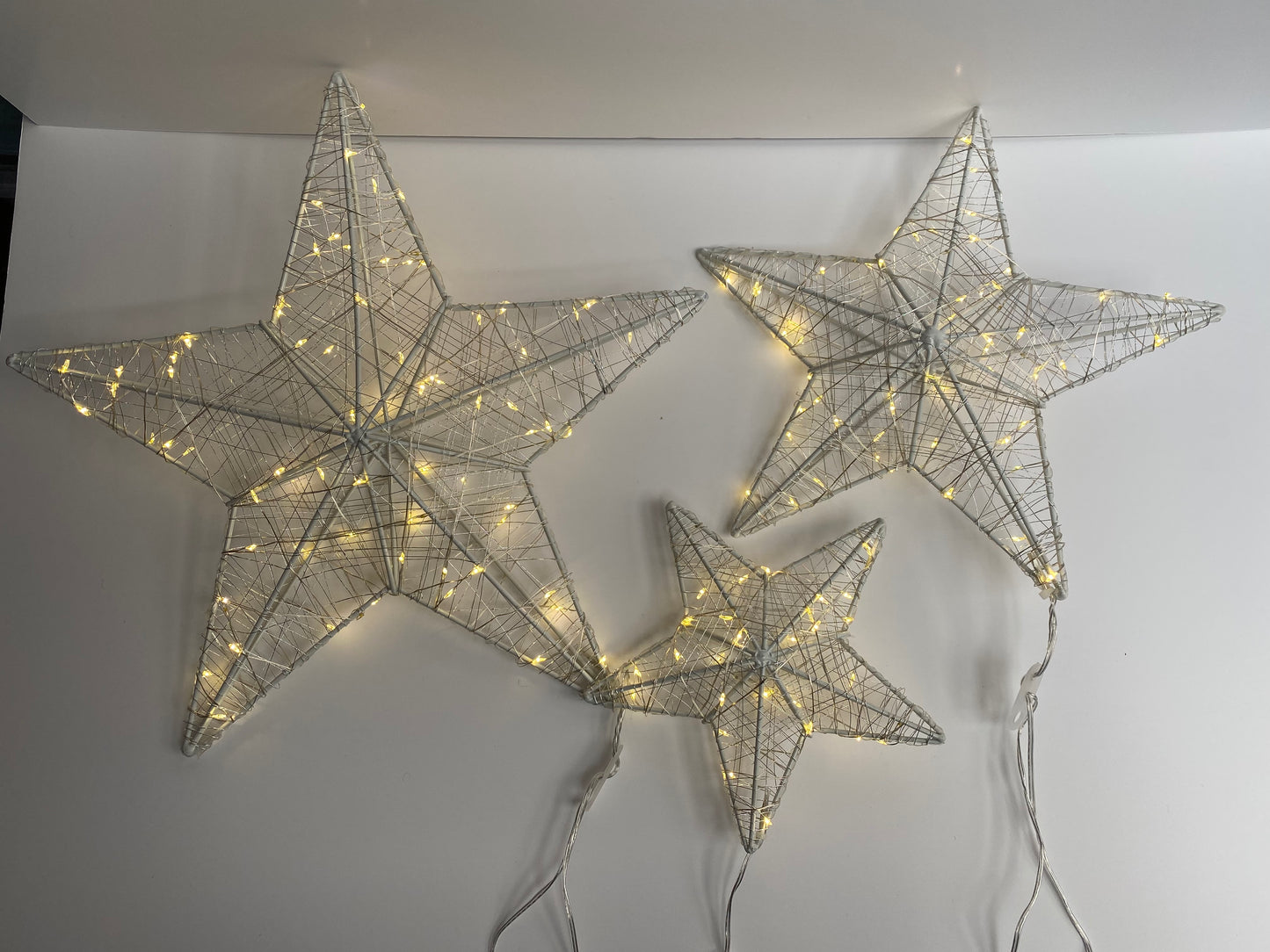 Set of 3 Twinkling Star Christmas Lights