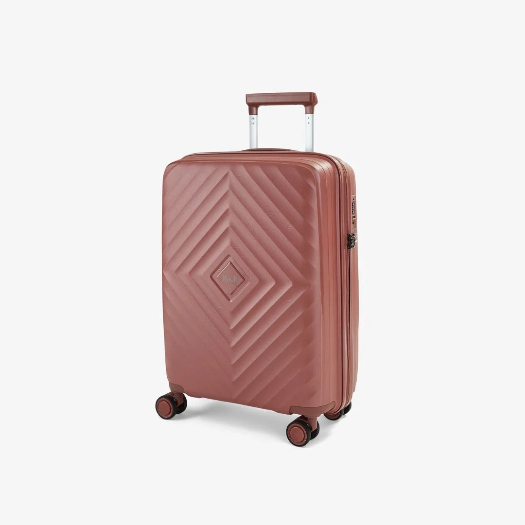 Rock Luggage Infinity 8 Wheel Hardshell Medium Suitcase - Dusty Pink