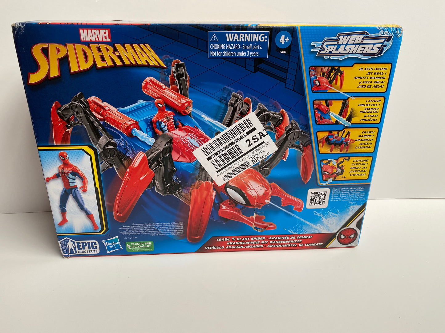 Marvel Spider-Man Crawl and Blast Spider Playset **Tatty Box**