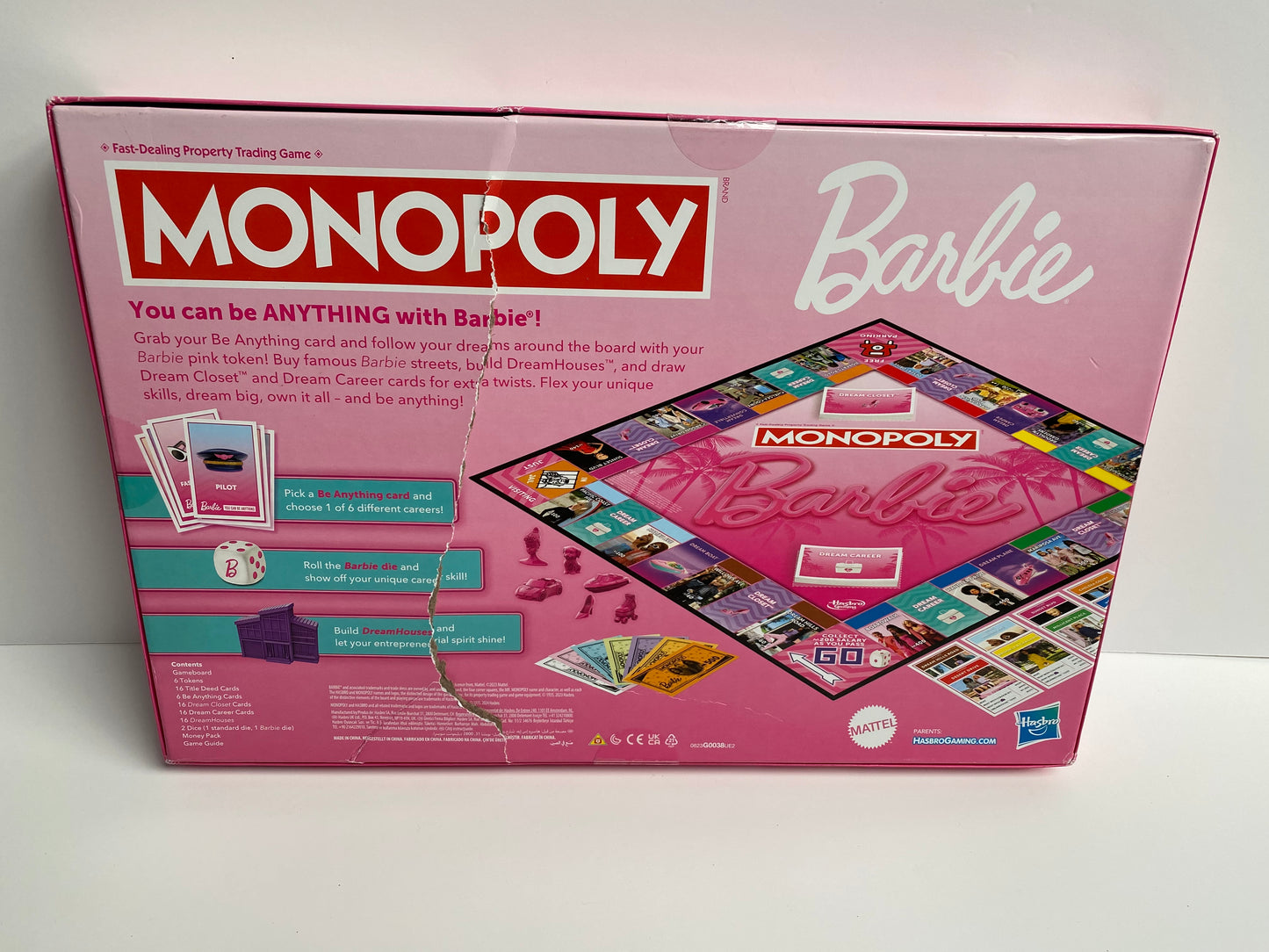 Monopoly: Barbie Edition Board Game **Tatty Box**