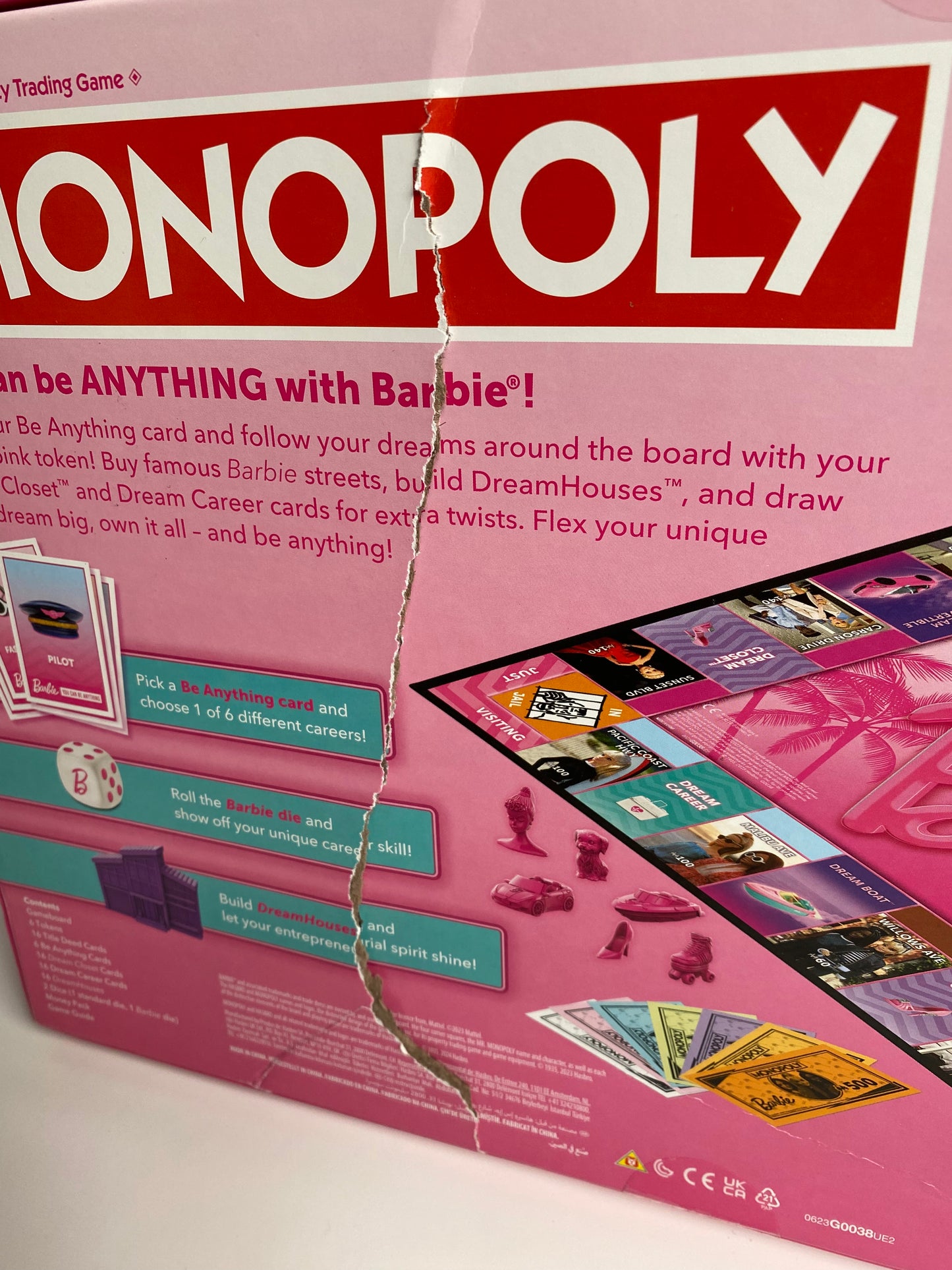 Monopoly: Barbie Edition Board Game **Tatty Box**