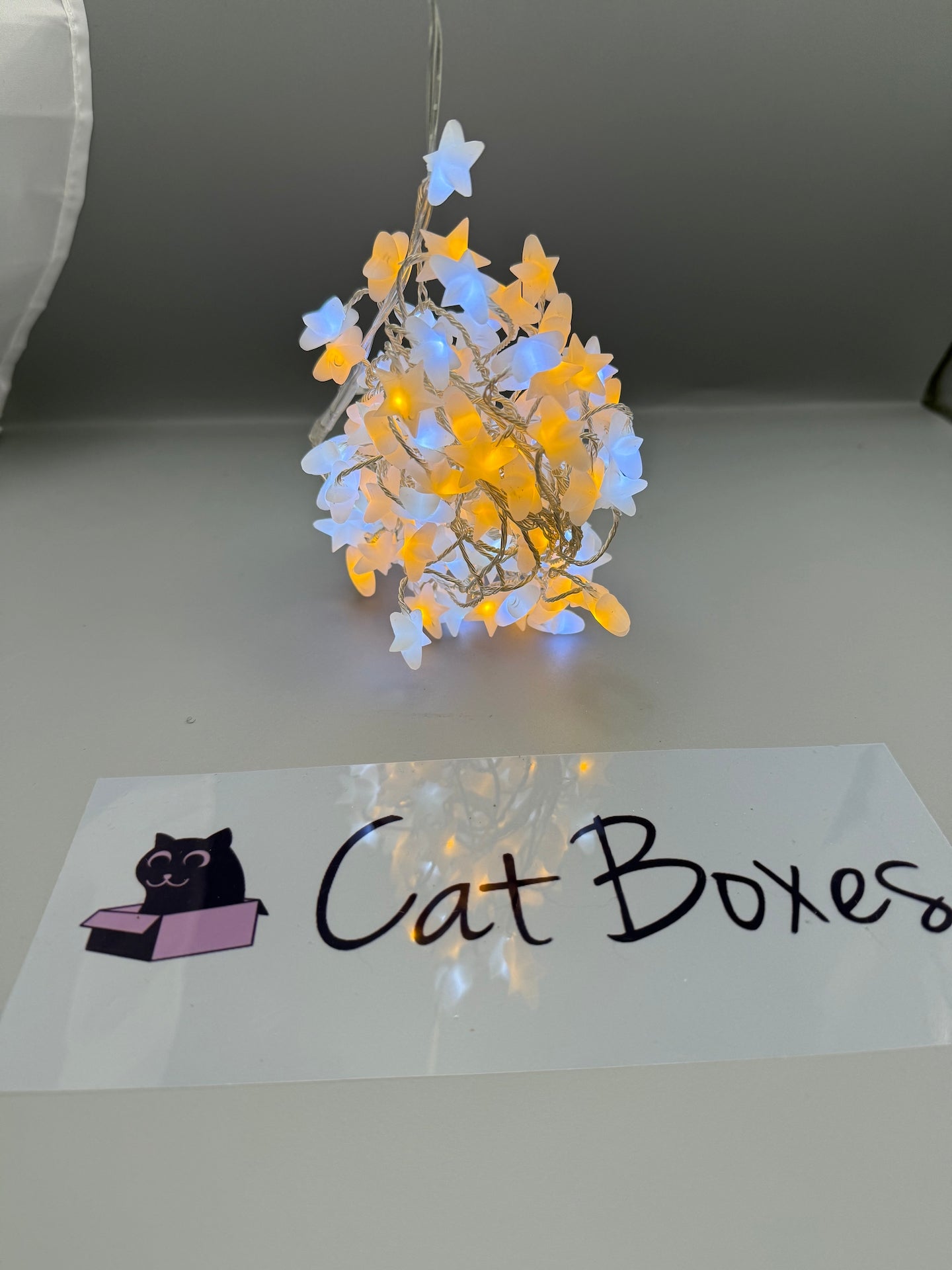 120 LED Star Cluster Christmas Lights - White/Warm White - 3M