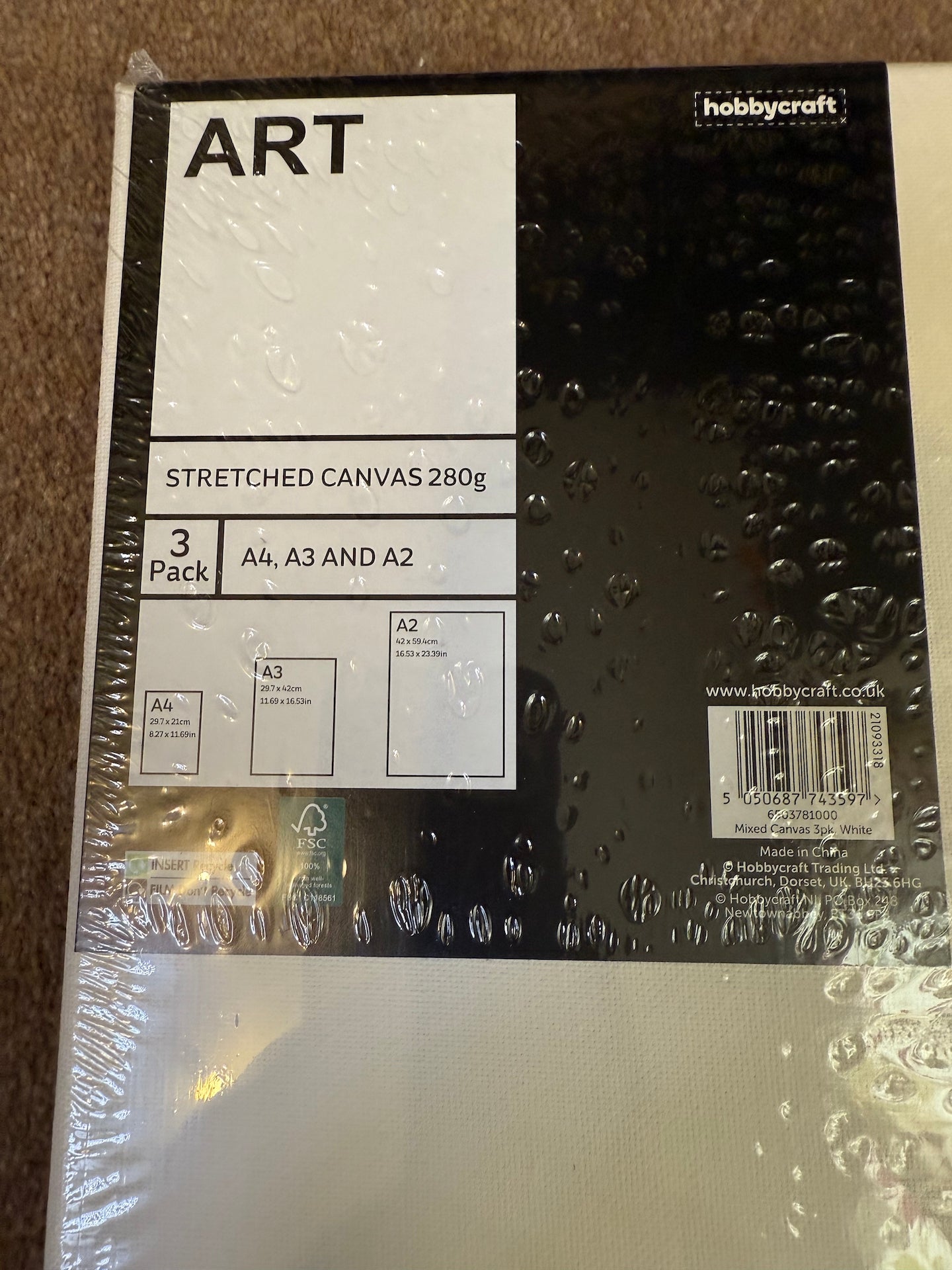 Pebeo ultimate pouring medium Nancy wood Discovery Kit + 3 Canvases (A4, A3, A2)