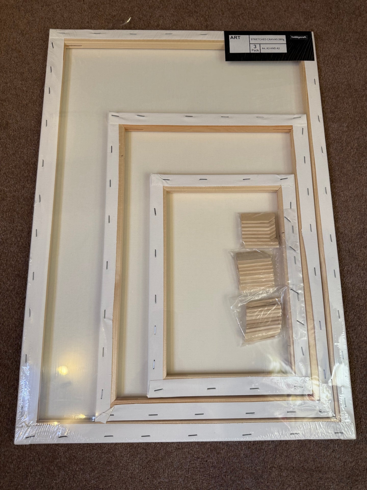 Pebeo ultimate pouring medium Nancy wood Discovery Kit + 3 Canvases (A4, A3, A2)