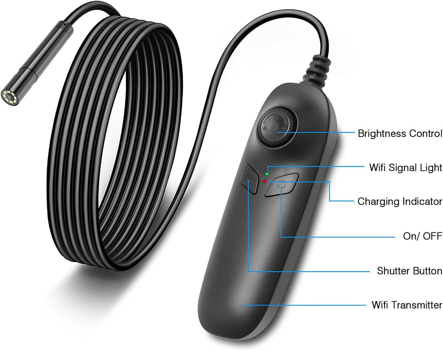 BEVA WiFi Endoscope Inspection Camera Megapixel HD Endoscope Camera