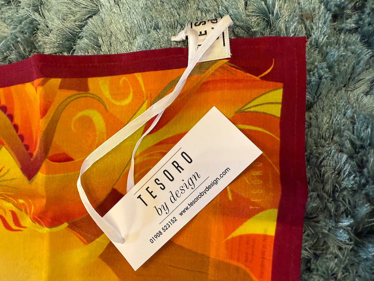 Tesoro by Design Golden Phoenix Silk Scarf